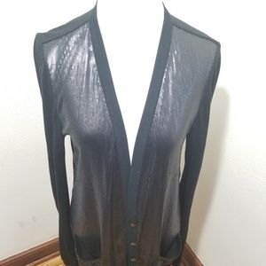 DVF Black Sequin Cardigan
